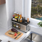Kitchen Countertop Organizer Rack - Knife Holder & Utensil Storage.