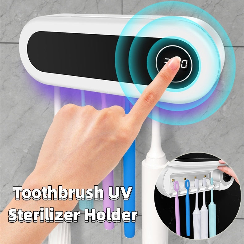 UV Toothbrush Sterilizer - Wall Mounted Smart Holder.