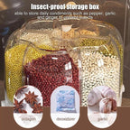 360° Rotating Rice Storage Container - Sealed Grain Dispenser.
