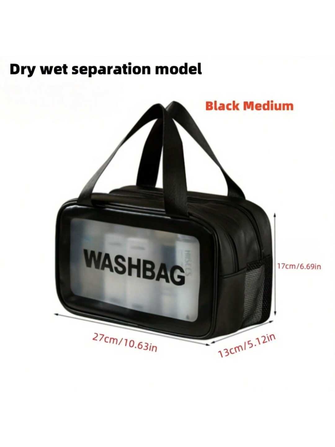 Waterproof Travel Toiletry Bag - Dry Wet Separation Organizer.