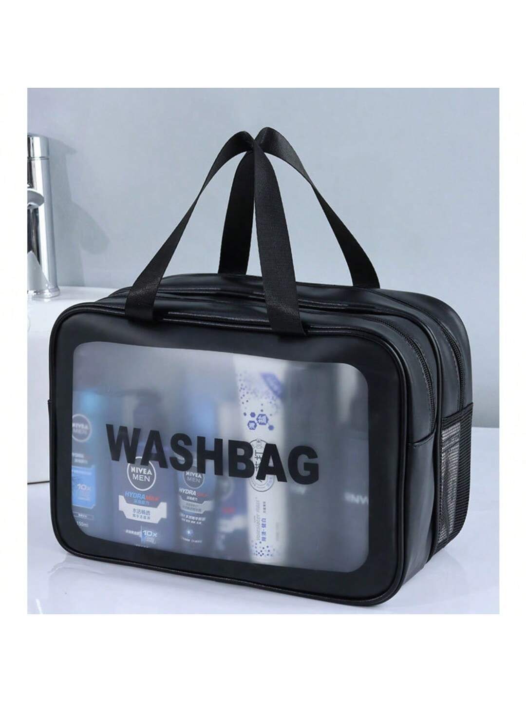 Waterproof Travel Toiletry Bag - Dry Wet Separation Organizer.