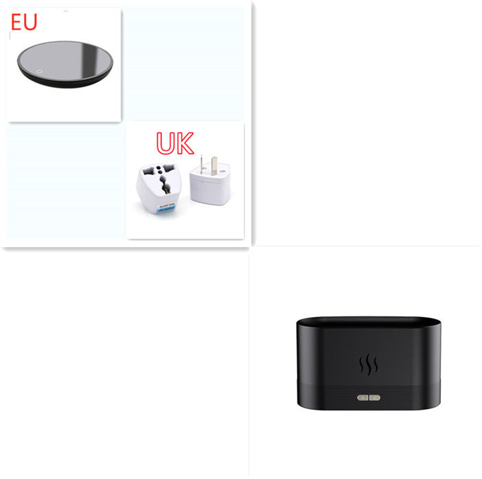 Flame aroma diffuser with adjustable flame intensity