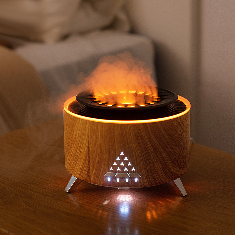 Volcano Flame Aroma Diffuser - Remote Control Humidifier.