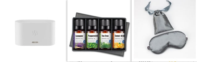 Flame aroma diffuser showing size and dimensions