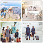 Travel Packing Cubes Set - Luggage Organizer Bags.