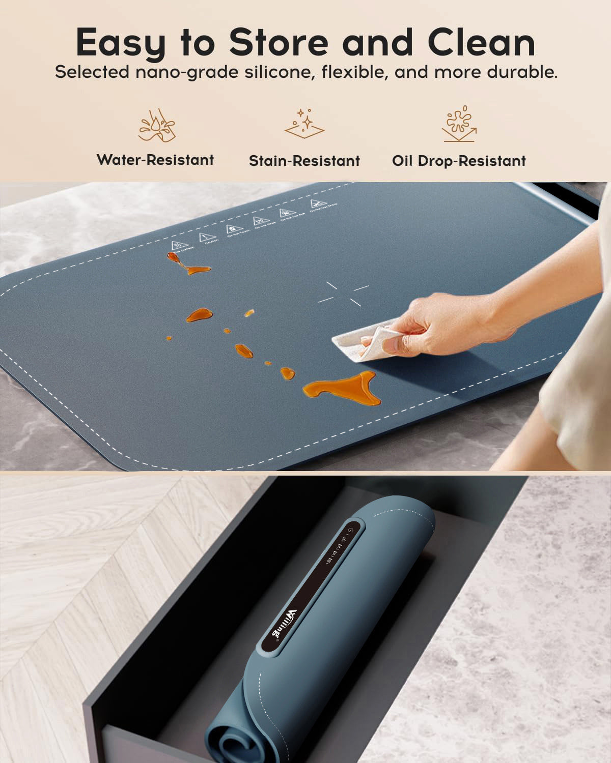 Electric Food Warming Mat - 3 Temperature Settings.