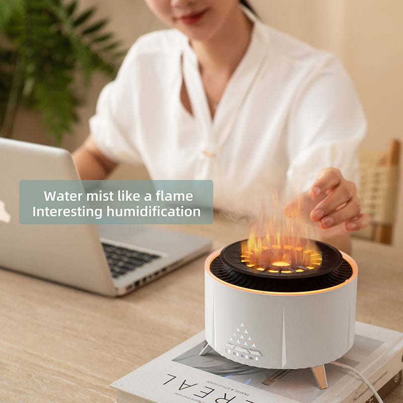 Volcano Flame Aroma Diffuser - Remote Control Humidifier.