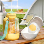 2-in-1 Pet Water Bottle - Portable Dog Cat Travel Dispenser.