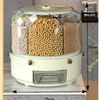 360° Rotating Rice Storage Container - Sealed Grain Dispenser.