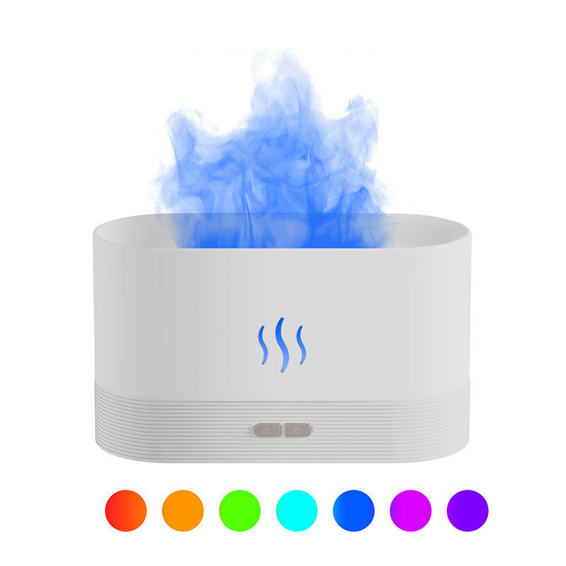 Aromatherapy flame diffuser with whisper-quiet operation