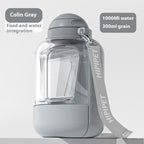 2-in-1 Pet Water Bottle - Portable Dog Cat Travel Dispenser.