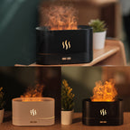 Flame Aroma Diffuser - Ultrasonic Humidifier with LED Light.