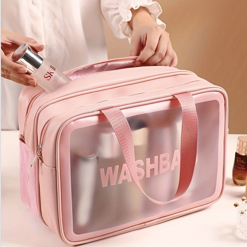 Waterproof Travel Toiletry Bag - Dry Wet Separation Organizer.