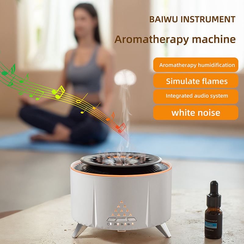 Volcano Flame Aroma Diffuser - Remote Control Humidifier.