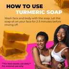 Turmeric Kojic Acid Soap - Natural Handmade Skin Brightening Bar.