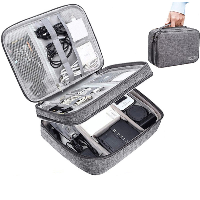 Electronics Organizer Bag - Waterproof Travel Cable Storage.