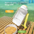 2-in-1 Pet Water Bottle - Portable Dog Cat Travel Dispenser.