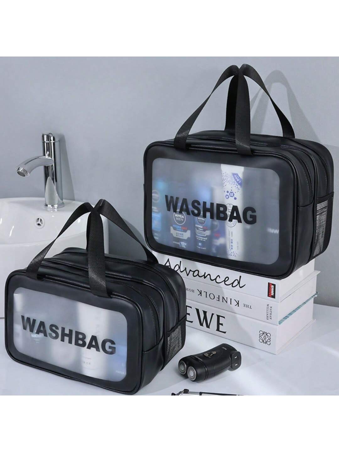 Waterproof Travel Toiletry Bag - Dry Wet Separation Organizer.